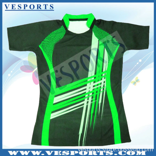 2014 New Design Mesh Polyester Rugby Jersey